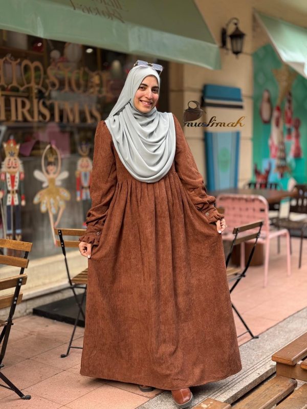 ⁦فستان الأميرات من مسلمه لون بني⁩ - الصورة ⁦3⁩