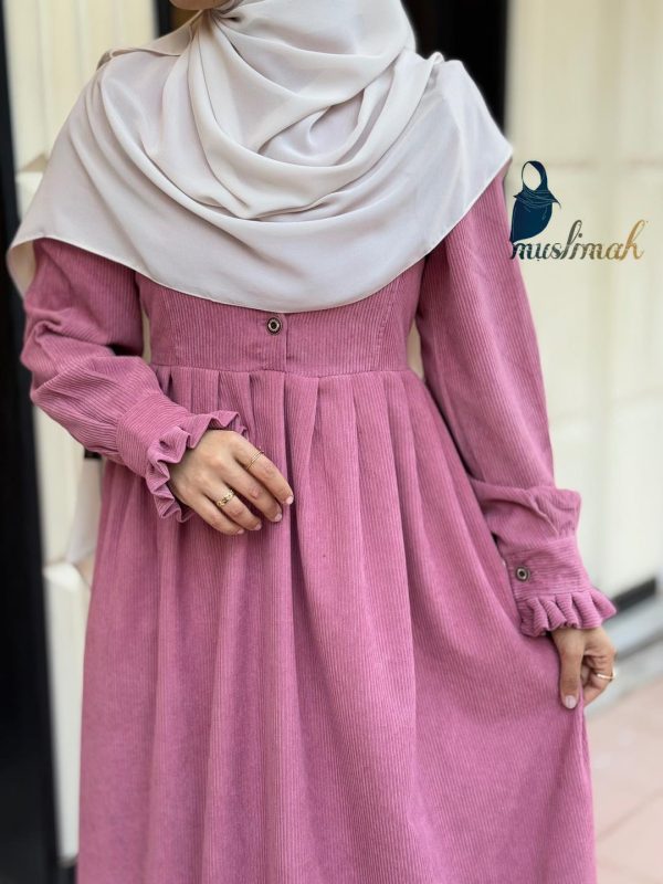⁦فستان الأميرات من مسلمه لون بينكي⁩ - الصورة ⁦2⁩